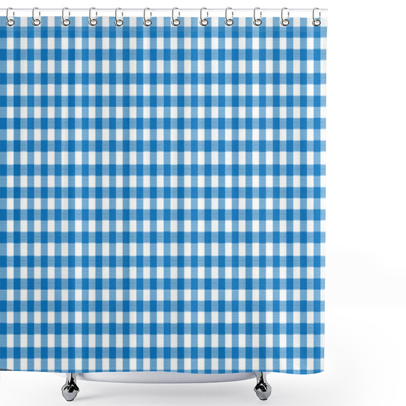 Personality  Italian Picnic Tablecloth Pattern With Blue Stripes Shower Curtains