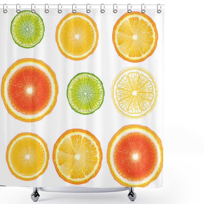 Personality  Citrus Seamless Shower Curtains