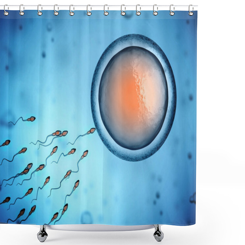 Personality  Sperm And Egg Cell Shower Curtains