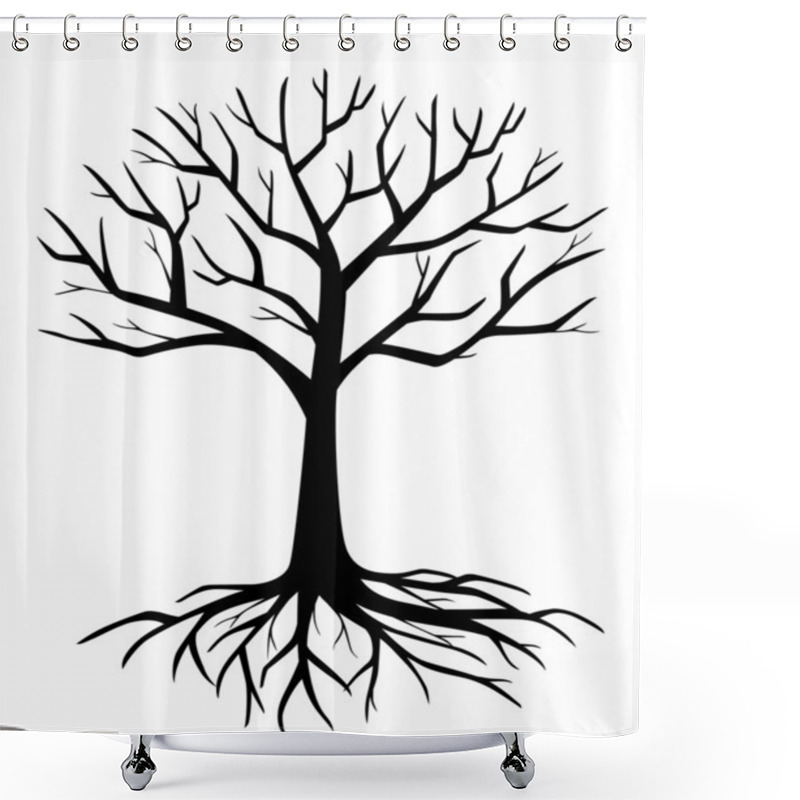 Personality  Tree Vector Shower Curtains