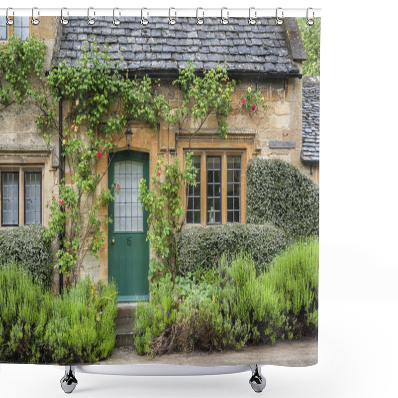 Personality  STANTON, ENGLAND - MAY, 26 2018: Stanton Is A Village In The Cotswolds District Of Gloucestershire And Is Built Almost Completely Of Cotswold Stone, A Honey-coloured Jurassic Limestone   Shower Curtains