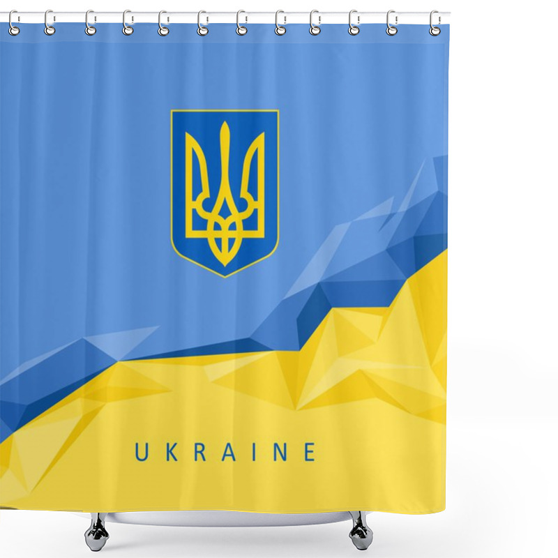 Personality  The National Symbol Of The Ukraine - Abstract Background Shower Curtains