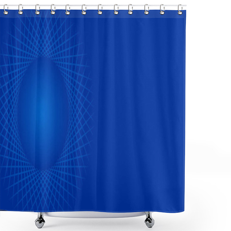 Personality  Blue Technology Concentration Pattern Background Shower Curtains