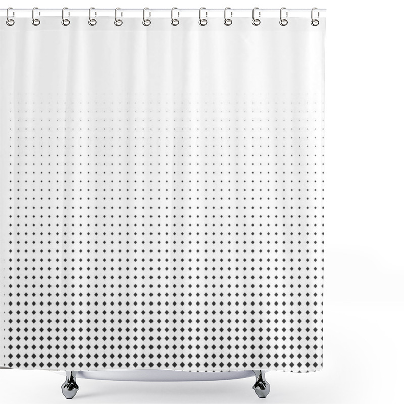 Personality  Abstract Halftone Texture With Rhombuses. Shower Curtains