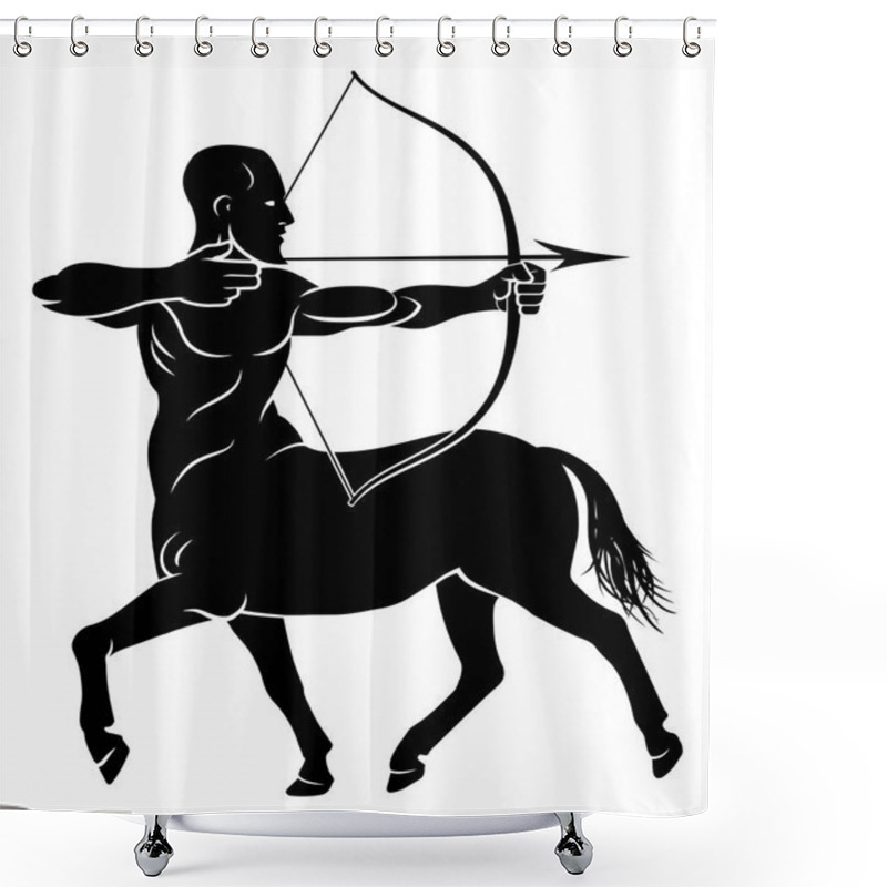 Personality  Stylised Centaur Archer Shower Curtains