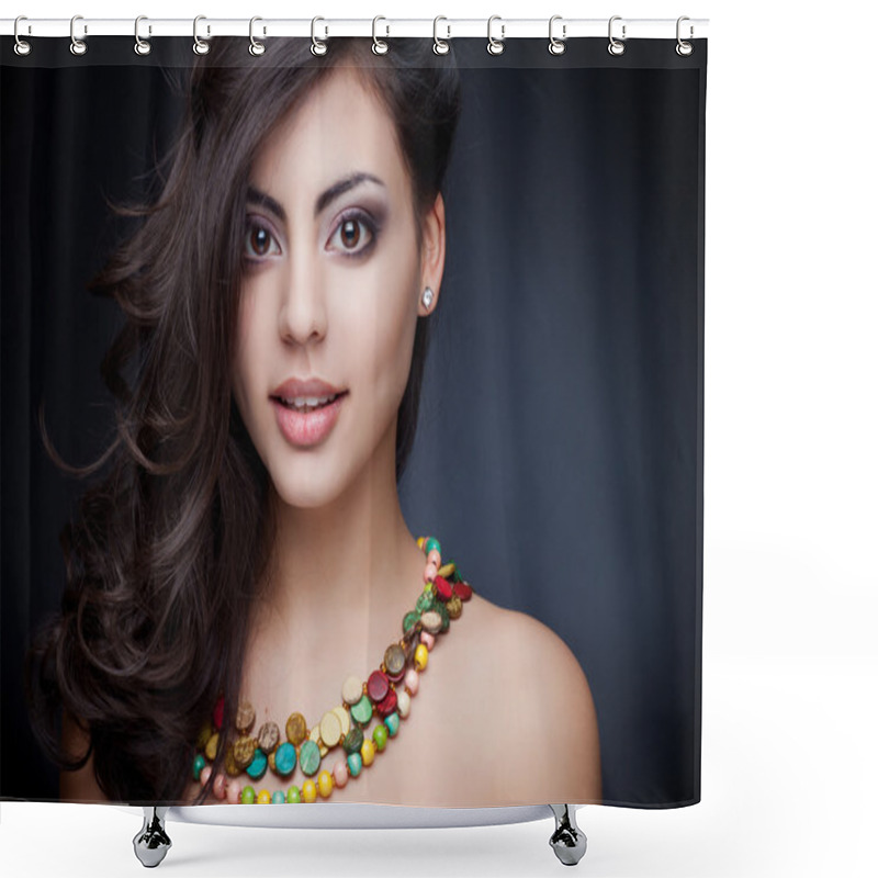 Personality  Beautiful Indian Girl Shower Curtains