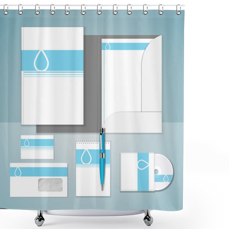 Personality  Set Of Templates Corporate Identity Shower Curtains