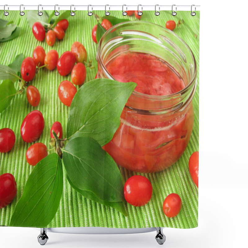 Personality  Tasty Red Cherries On Background,close Up Shower Curtains