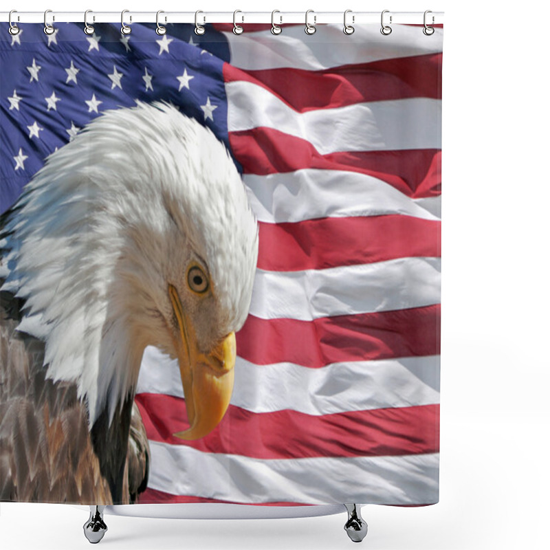 Personality  Respectful Patriotic Eagle Shower Curtains