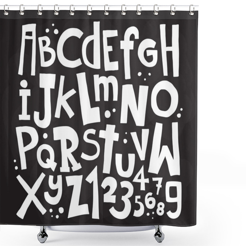 Personality  Cartoon Font Shower Curtains