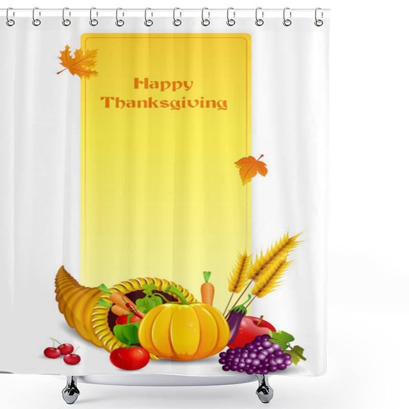 Personality  Thanksgiving Card Shower Curtains