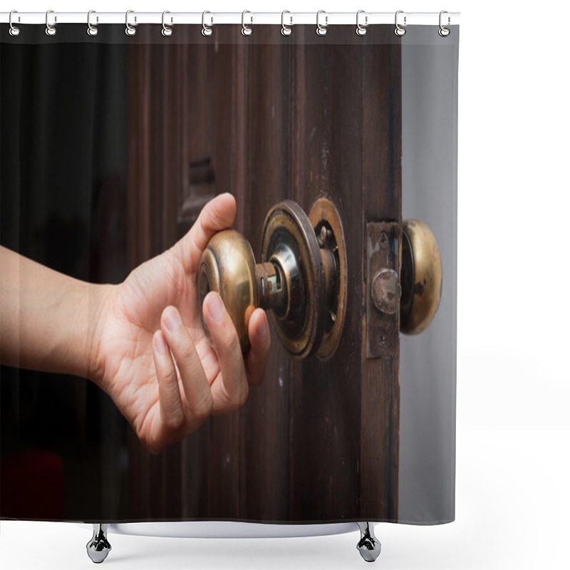 Personality  Broken Door Knob Shower Curtains