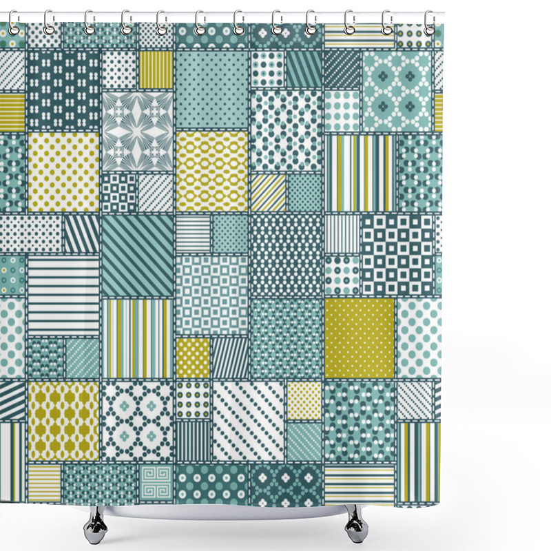 Personality  Creative Seamless Patchwork Pattern  Shower Curtains