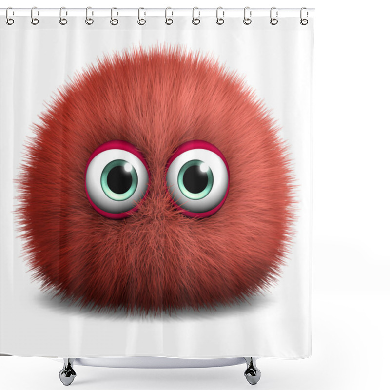 Personality  Cute Red Bacterium Shower Curtains