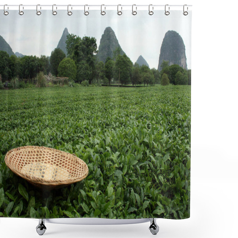 Personality  A Tea Plantation Outside Guilin In Guangxi Province, South-west China Shower Curtains