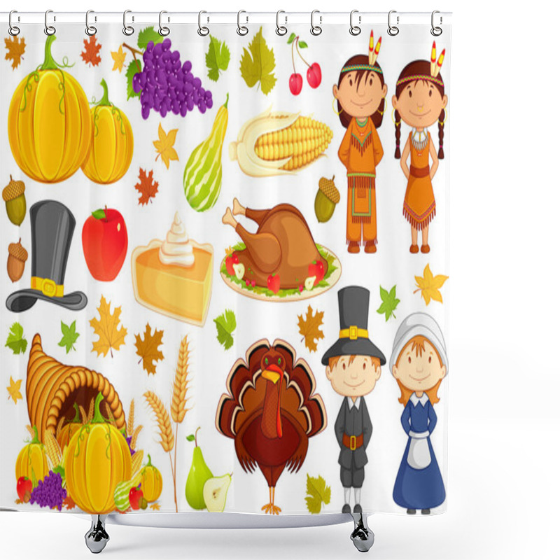 Personality  Thanksgiving Collection Shower Curtains