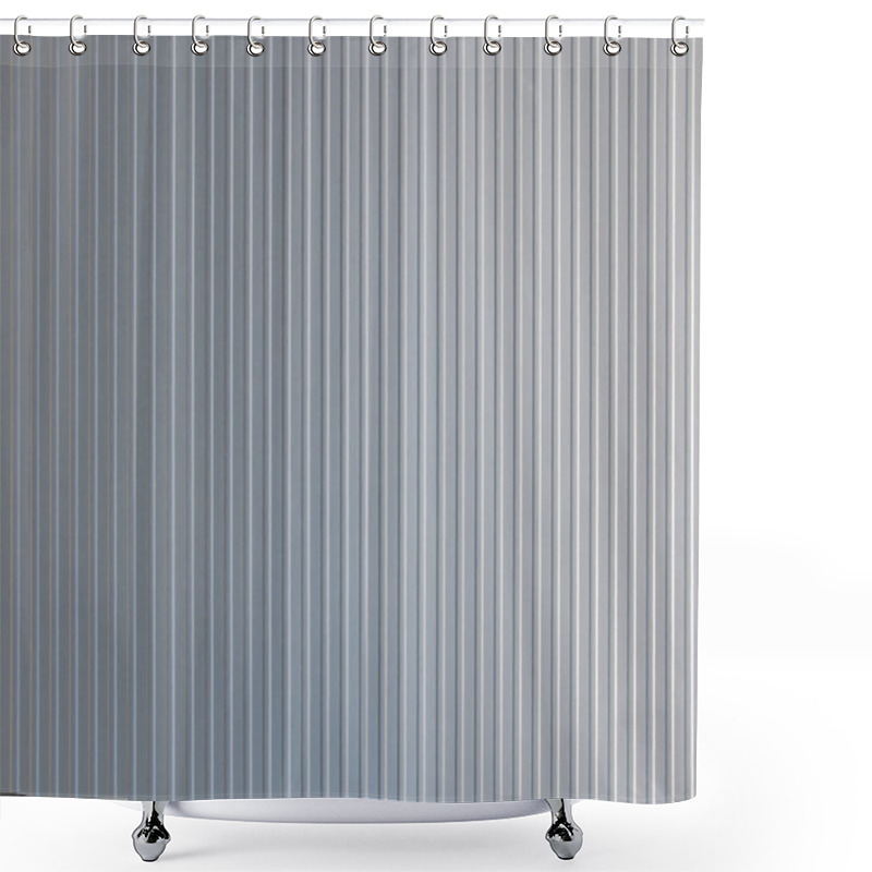 Personality  Striped Silver Background Shower Curtains