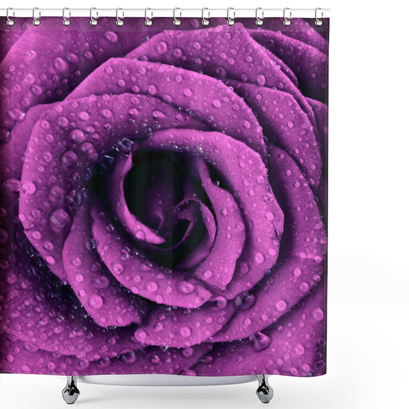 Personality  Purple Dark Rose Background Shower Curtains