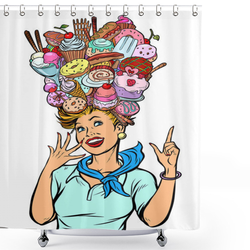 Personality  Stewardess Woman Dreams Of Sweet Shower Curtains