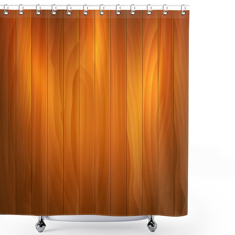 Personality  Wooden Texture.Vector Illustration. Shower Curtains