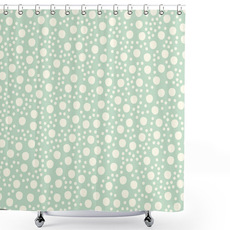 Personality  Baby Fun Hand Drawn Dots Asymmetrical Seamless Pattern, Dotted Swiss Shower Curtains