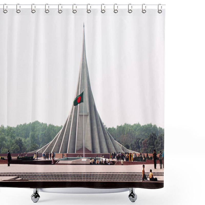 Personality  FEB 13,2012 Dhaka, Bangladesh - Pyramid Shaped Building Of National Martyrs Monument. Bangladesh Liberation War Memorial In Savar Near Dhaka. Design By Syed Mainul Hossain Shower Curtains