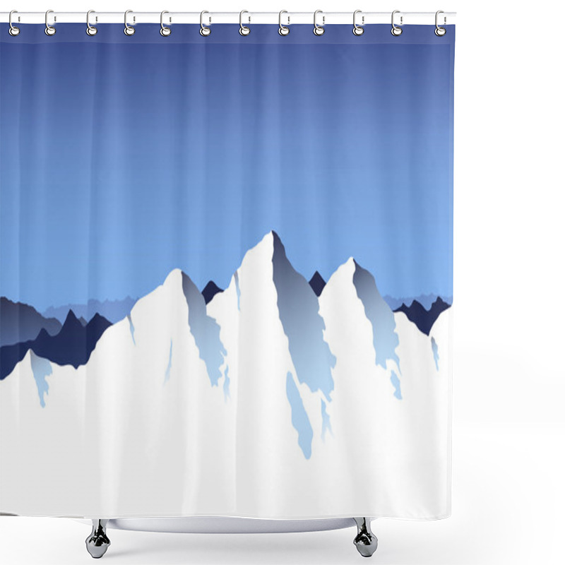 Personality  Mountain Range Background Shower Curtains