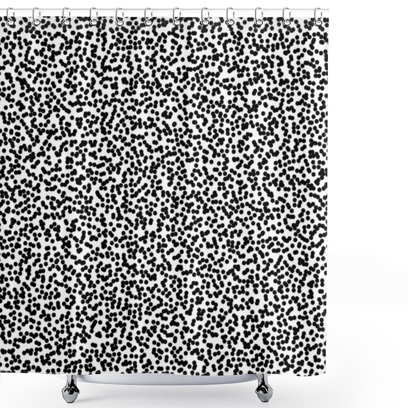 Personality  Random Dots, Random Circles Pattern, Background. Noise Halftone. Shower Curtains