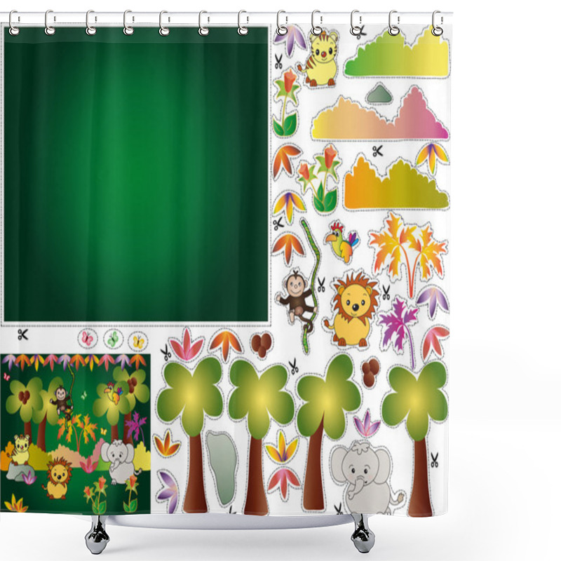 Personality  Game For Children Shower Curtains