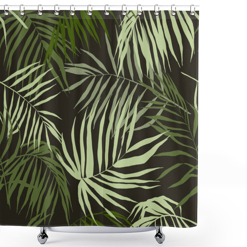 Personality  Seamless Pattern, Palm Leaves Shower Curtains