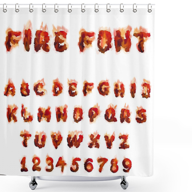 Personality  English  Burning Alphabet Shower Curtains