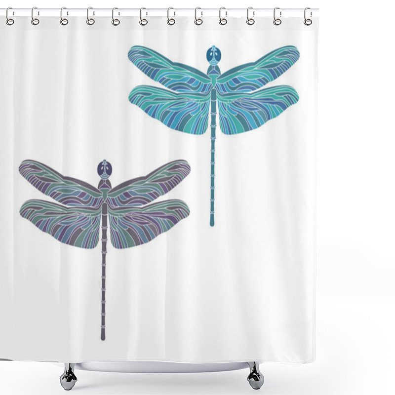 Personality  Dragonfly Shower Curtains