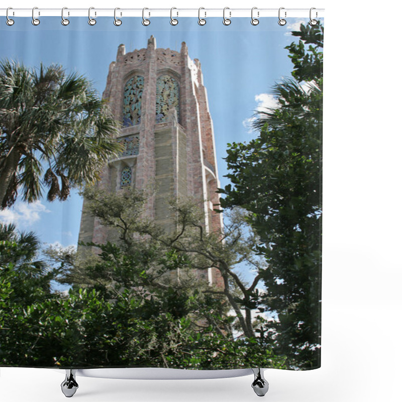 Personality  Bok Tower Thru Trees Shower Curtains