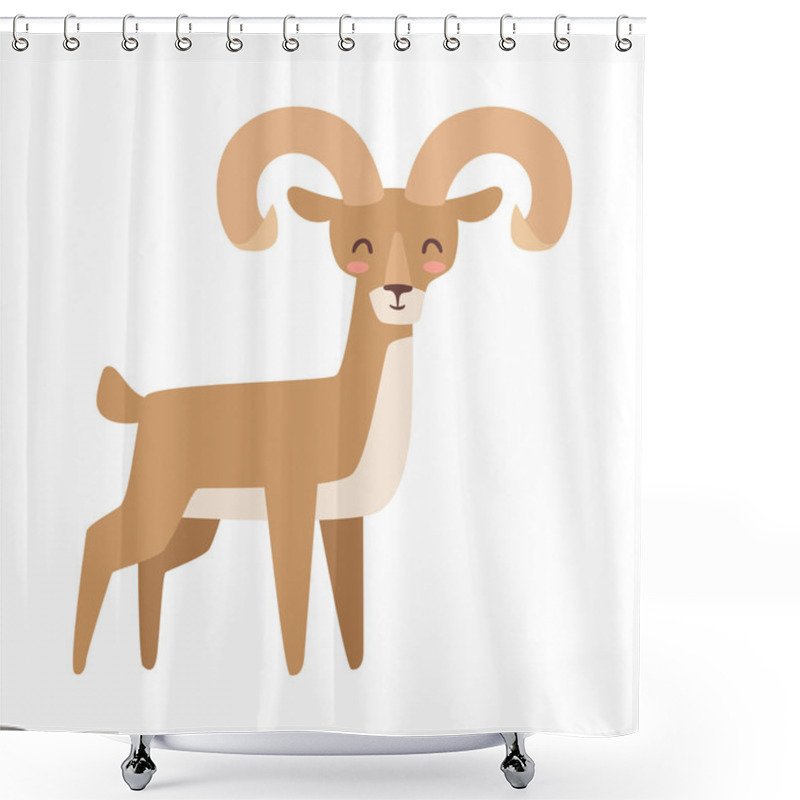 Personality  Mountain Deer Vector Illustration. Shower Curtains