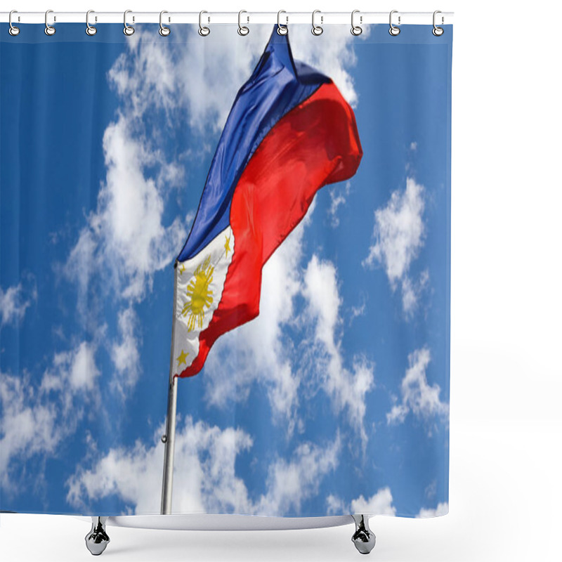 Personality  Philippines Flag At Rizal Park Shower Curtains