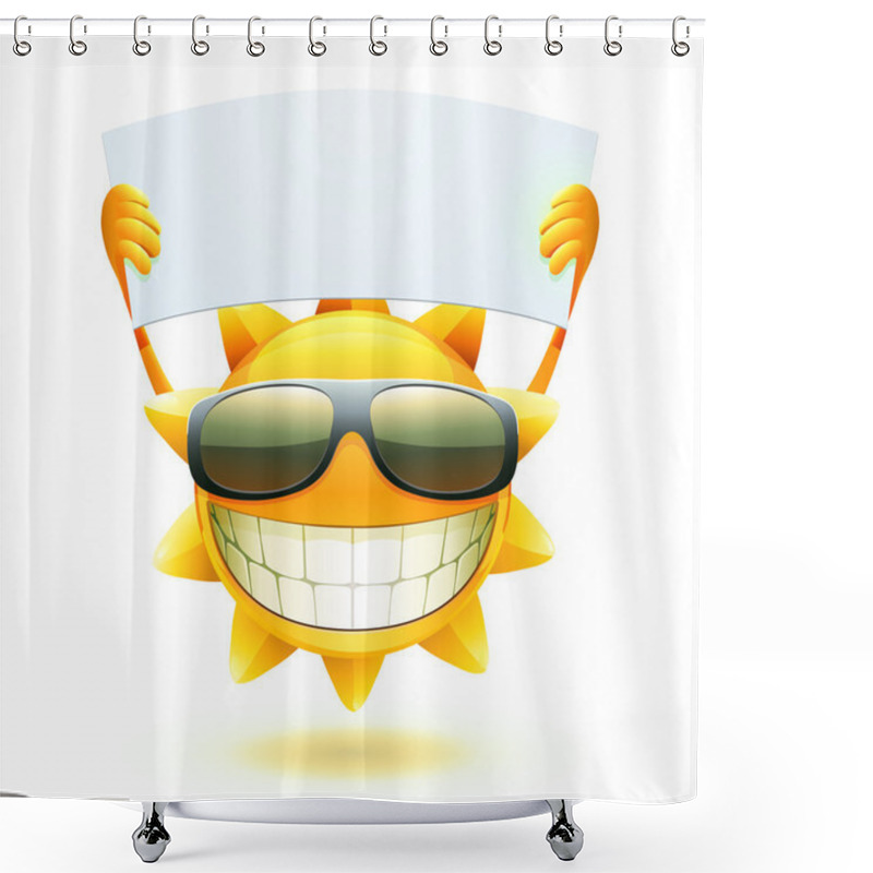 Personality  Happy Summer Sun Shower Curtains