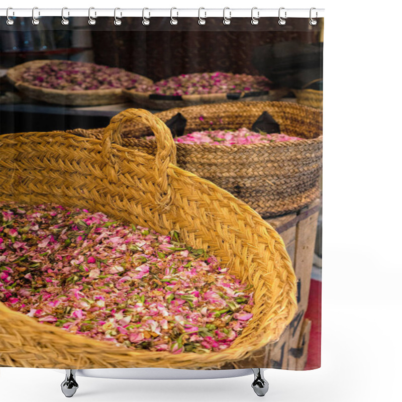 Personality  Dried Roses In Meknes Medina Shop Shower Curtains