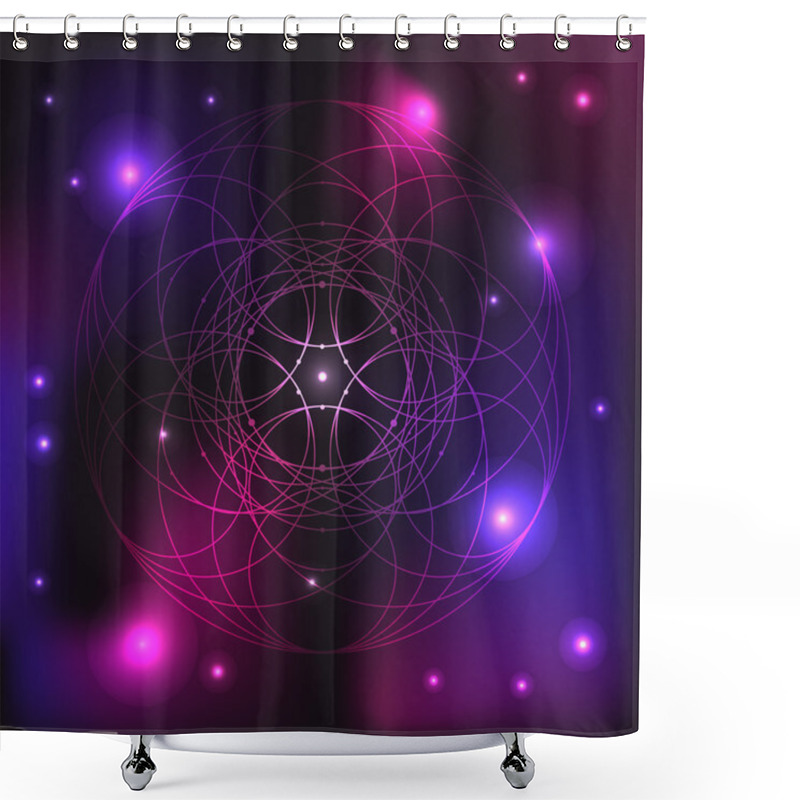 Personality  Acred Geometry Abstract Background Shower Curtains