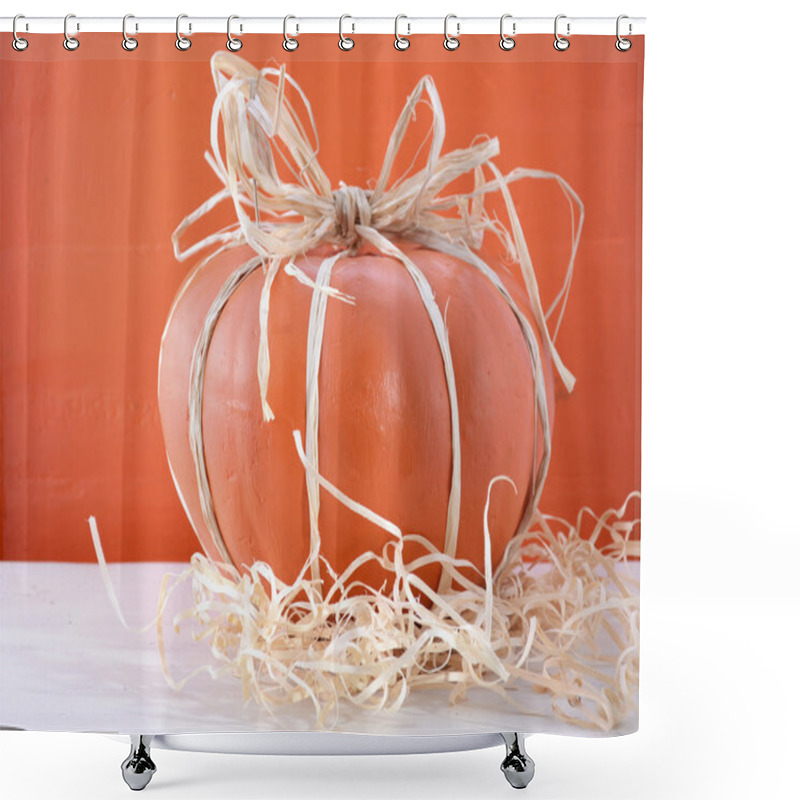 Personality  Modern Decorated Pumpkin Centerpiece Shower Curtains