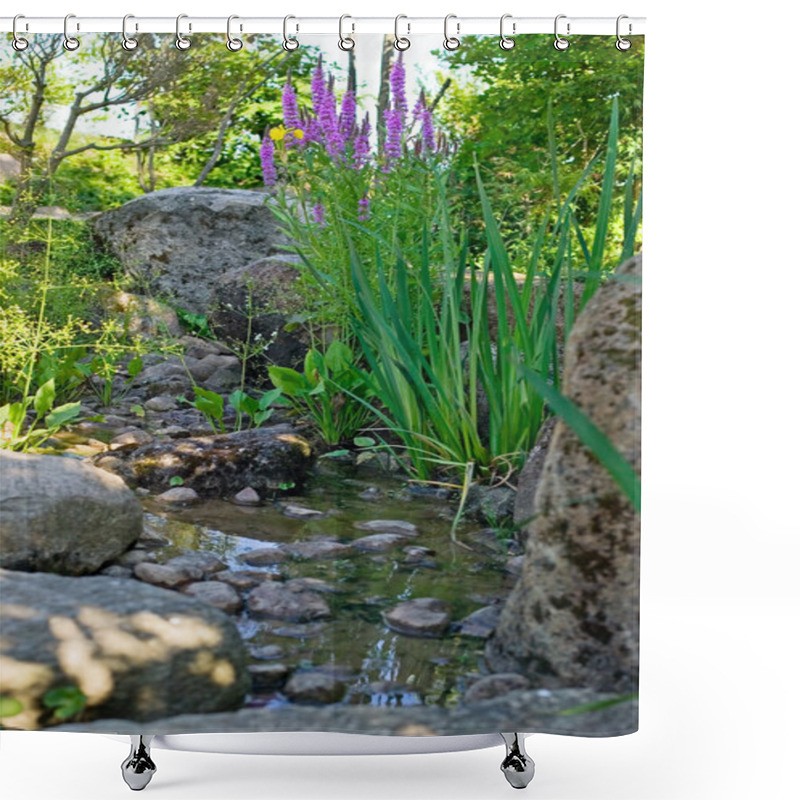 Personality  River With Flower Around Shower Curtains