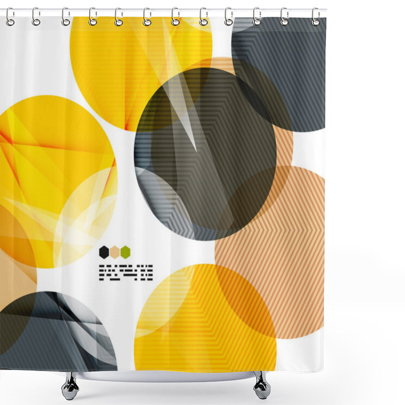 Personality  Bright Yellow Geometric Modern Design Template Shower Curtains