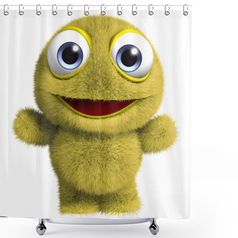 Personality  Cute Alien Shower Curtains