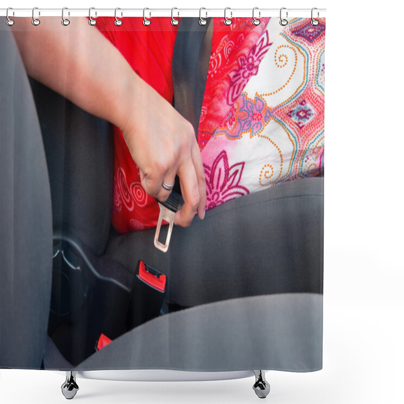 Personality  Fasten Seat Belt Shower Curtains