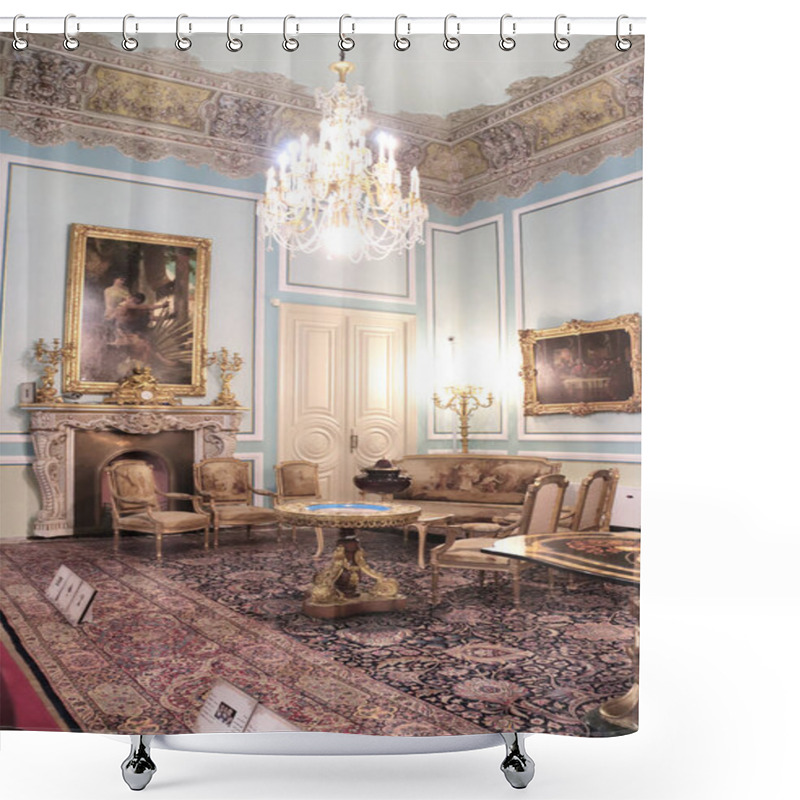 Personality  IRAN, RAMSAR - 29 SEPTEMBER, 2019: Interior Of Main Hall In Rams Shower Curtains