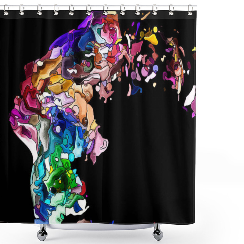 Personality  Evolving Self Fragmentation Shower Curtains