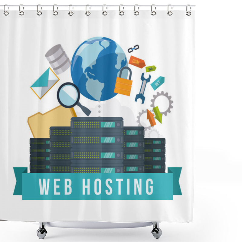 Personality  Web Hosting Design. Shower Curtains