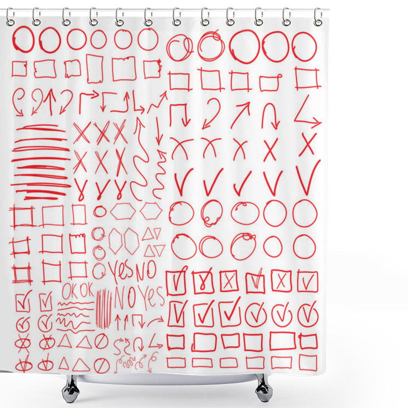 Personality  Set Of School Marks Shower Curtains