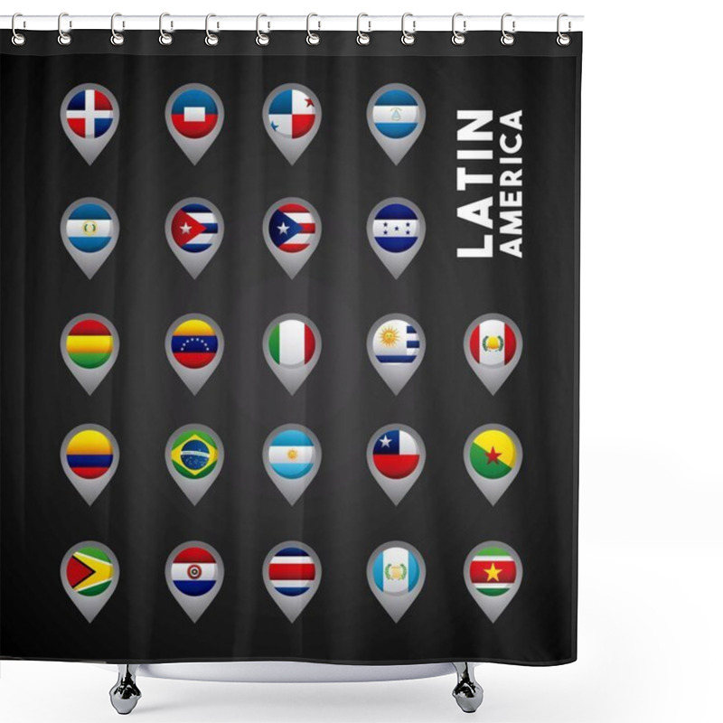 Personality  Latin America Countries Shower Curtains