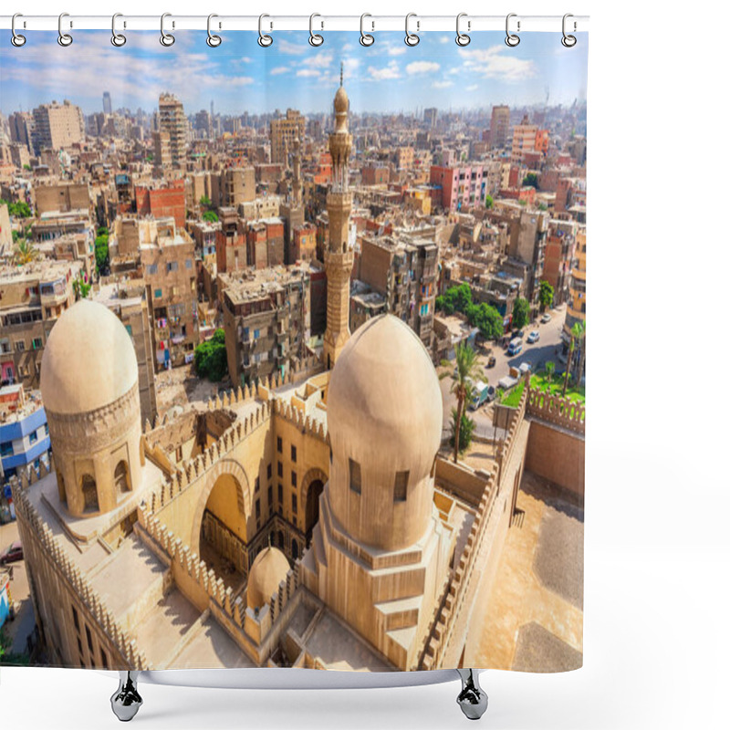 Personality  Ibn Tulun Mosque And Museum, Ancient Complex Of Islamic Cairo, Egypt. Shower Curtains