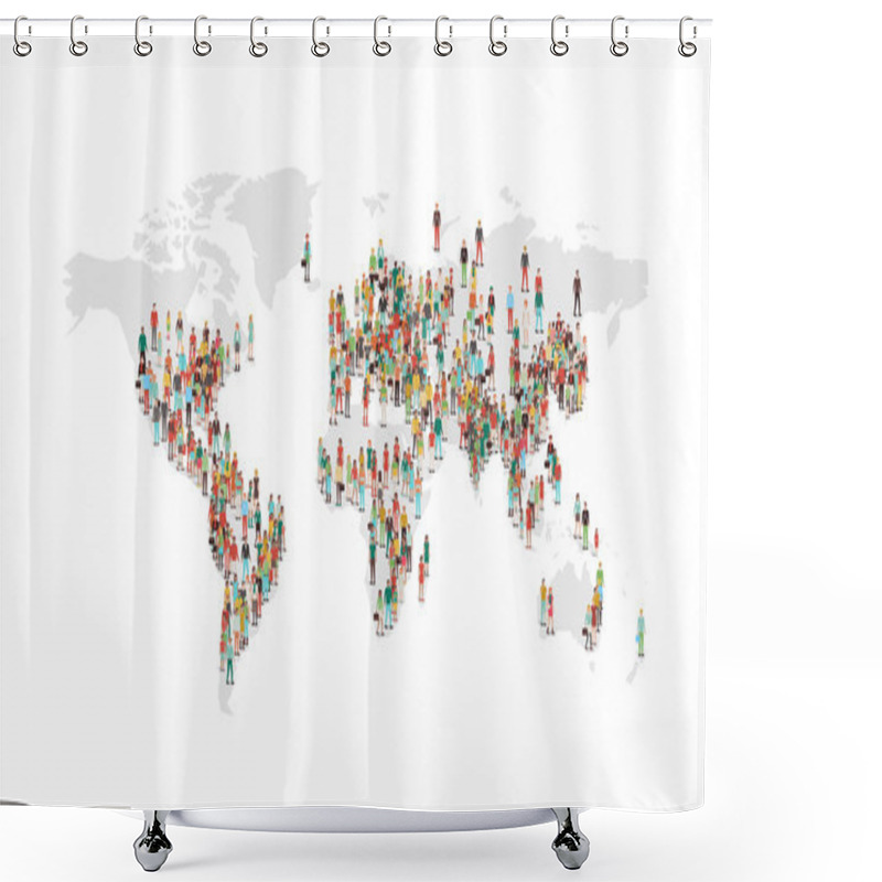 Personality  World Population Density Map Shower Curtains